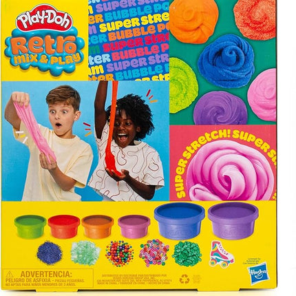 Play-Doh Retro Mix & Play Scented Compounds – Cloud, Butter, Foam, Super Stretch, Sensory Dough, Kit, Gifts for Kids, Sensory Toys, Party Favors for Kids 8-12, Playdoh Compound Packs