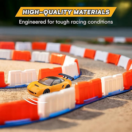 Top Race RC Car Field Fence Set – 240-Piece Drift Racing Track Accessories Kit with Barriers & Road Blocks – Compatible with RC Drift Cars, Mini 4WD, & Toy Car Tracks – for Kids & Adults
