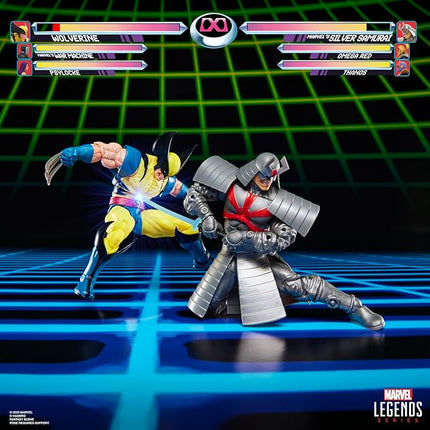Marvel Legends Series Gamerverse Wolverine vs Marvel's Silver Samurai, Retro Video Game -Inspired Collectible 6-Inch Action Figures