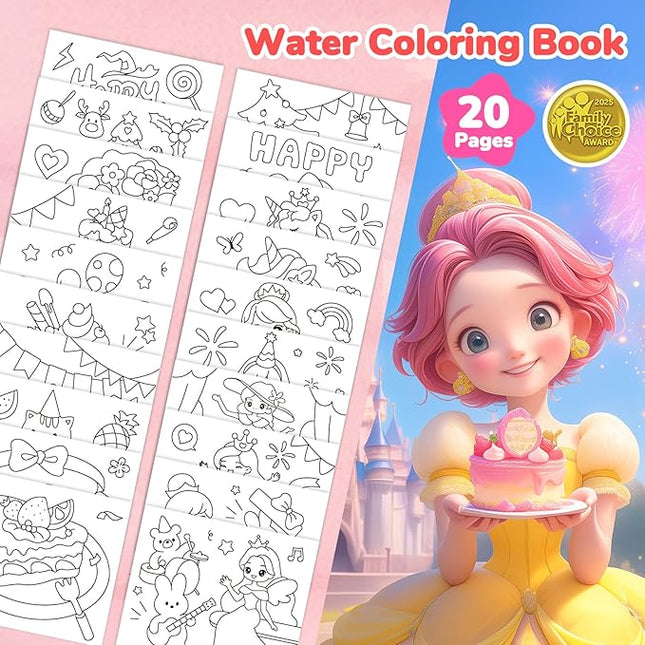 JoyCat Paint with Water Coloring Books for Toddlers, Watercolor Painting Sets for Kids Ages 3-5 4-8, Arts and Crafts Drawing Activities Toy Birthday Gift for Boys Girls (Party)