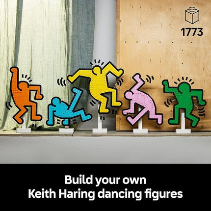 LEGO Art Keith Haring – Dancing Figures - Home Decor Building Set for Adults - Wall Art Decor - Gift Idea for Men, Women who Enjoy DIY Arts and Crafts - 31216