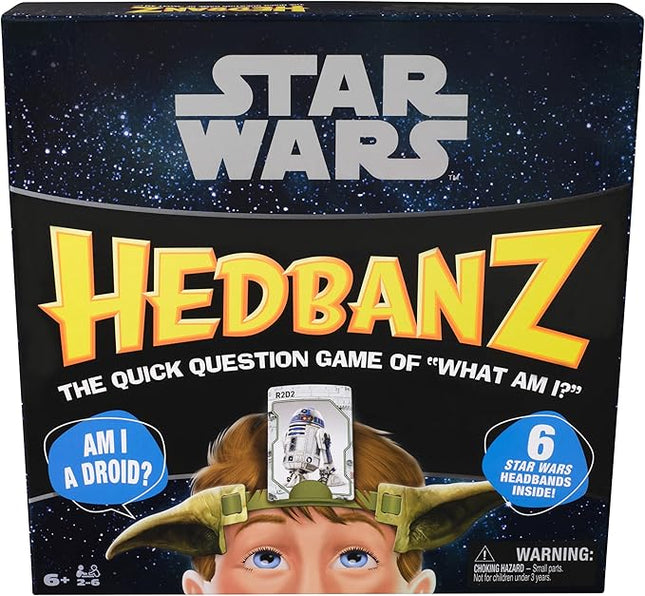 Spin Master Games, Star Wars Hedbanz, Hilarious Picture Guessing Board Game Featuring Classic & Modern Characters, Star Wars Trivia, Valentine's Day Gifts for Couples, 2-6 Players, for Ages 6 & Up