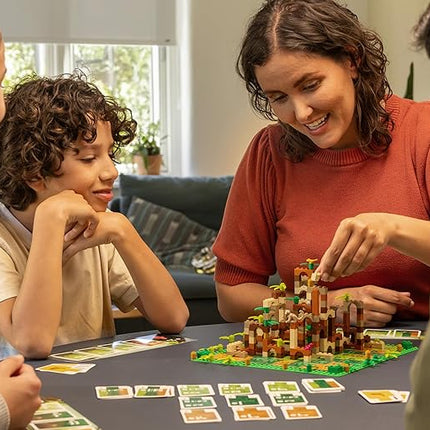Dotted Games Monkey Palace: A Lego Board Game - Build Your Way to Victory Brick by Brick! Fun Family Brick-Building Game for Kids & Adults, Ages 10+, 2-4 Players, 45 Minute Playtime