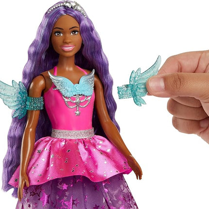 Barbie Doll with 2 Fantasy Pets & Dress, “Brooklyn” Doll from a Touch of Magic, 7-inch Long Hair