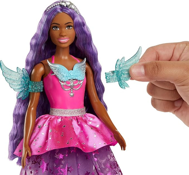 Barbie Doll with 2 Fantasy Pets & Dress, “Brooklyn” Doll from a Touch of Magic, 7-inch Long Hair