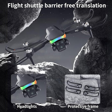 Mini Drone with 1080P Camera for Adults,RGB LED Light FPV Drone Quadcopter for Beginners,One Key Take Off/Land Altitude Hold,Optical Flow Positioning Gravity Gesture Control,toys for kids boy girl