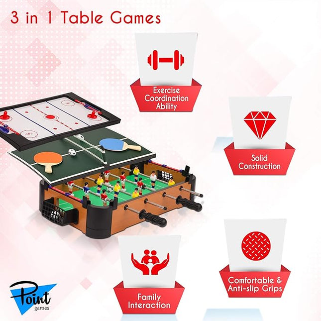 Point Games Hockey Table, Mini Table Games for Kids, Arcade Game for Boys & Girls, Great Gift fro Children Ages 3+
