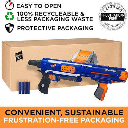 NERF Rampage N-Strike Elite Toy Blaster with 25 Dart Drum Slam Fire for Kids, Teens, & Adults (Amazon Exclusive)