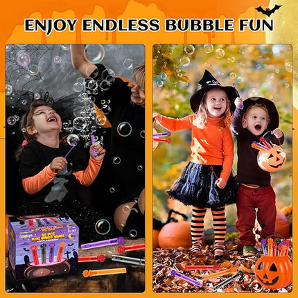 Letapapa 80 PCS Bubble Wands, Halloween Party Favors for Kids, Halloween Kids Goodie Bag Stuffers, Great Halloween Treats Toys, Girls Boys Classroom Prizes (4 Colors)