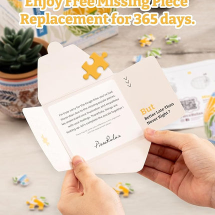 PieceRelax 3D Puzzle Planter 80 Pieces - Flower Pot - Elegant Green, Home Decor Flower Pots for Indoor Cactus, Succulents Pots [K1105]