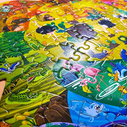 GAYISIC Puzzles for Kids Ages 8-10, 96 Pieces Koala and 200 Pieces Elephant Jigsaw Puzzles Unique Irregular Pieces Gift for 4 6 8 10 Years Old Boys and Girl Birthday