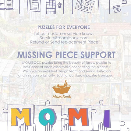 MOMIBOOK Puzzles for Adults 1000 Piece Jigsaw Puzzles of Wonderful! A Big Family, Painting Image Difficult Challenging Hard Impossible Puzzle, Cute Funny Toys & Games Christmas Birthday Gifts