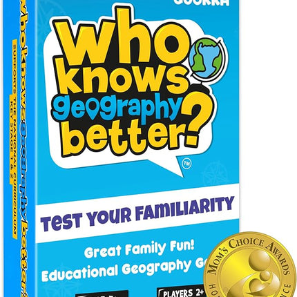 QUOKKA Who Knows Better? - Geography - Family Card Trivia Game | Fun Learning & Educational Questions for Families | Suitable for Boys & Girls