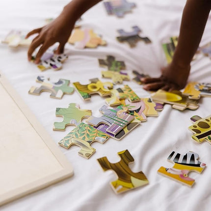 Melissa & Doug 3-Puzzle Jigsaw Set - Dinosaurs, Ocean, and Safari