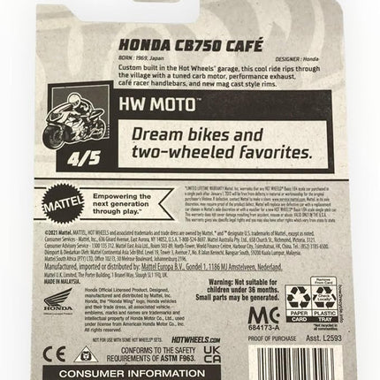 Hot Wheels Honda CB750 Cafe, HW Moto 4/5 [Blue seat] 141/250