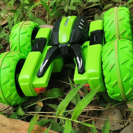 Threeking RC Stunt Car Remote Control Cars with Lights Rotating Double-Sided Driving Indoor Outdoor Toys Gifts Presents for 6 7 8 9 10 11 12 Year Old Kids Boys Girls