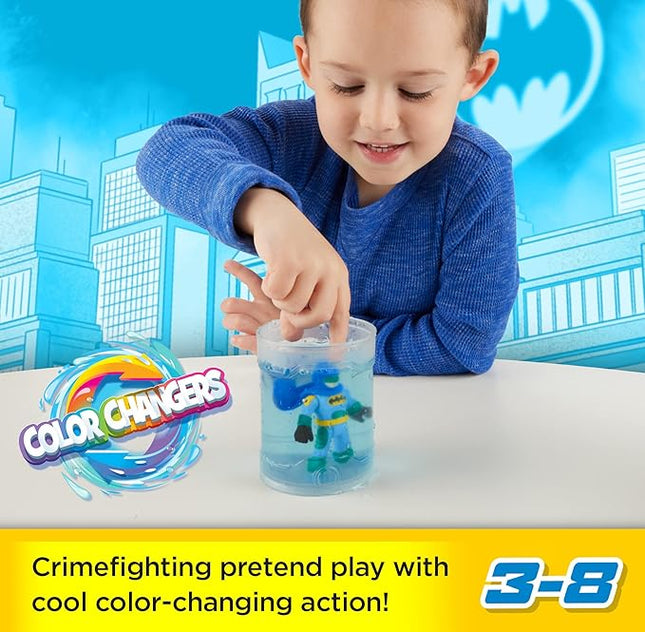 Fisher-Price Imaginext DC Super Friends, Batman Toys, Color Changers 3-Piece Figure Set with Harley Quinn for Preschool Kids Ages 3+ Years