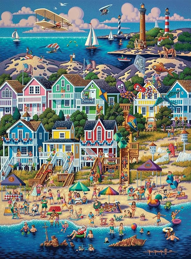 Buffalo Games - Dowdle - Outer Banks - 1000 Piece Jigsaw Puzzle for Adults -Challenging Puzzle Perfect for Game Nights - Finished Size is 26.75 x 19.75