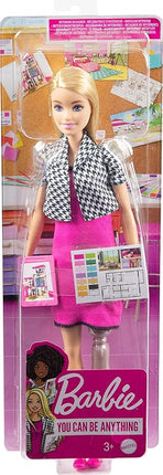 Barbie Careers Fashion Doll & Accessories, Interior Designer with Prosthetic Leg in Removable Outfit with Tablet & Design Sheet