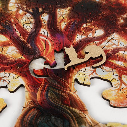 Tree of Life 500 Pieces Wooden Puzzles - Plants Wood Jigsaw Puzzle for Adults, Symbol of Growth & Eternity, Collectible Spiritual Gift & Educational Puzzle, 15.3x16.6 in