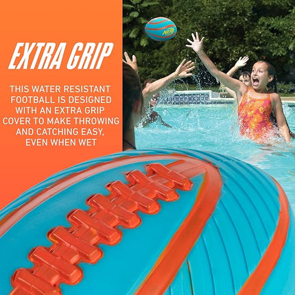 Nerf Pool + Beach Water Football - Tidal Toss Pool Football for Water Games - Perfect Toy for Kids - Extra Grip Aqua Ball