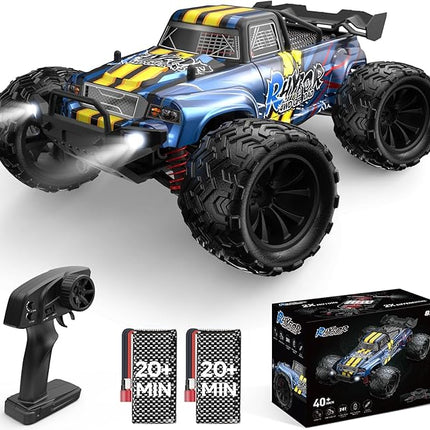1:16 Scale RC Cars for Adult, Remote Control Car Fast 40KPH Hobby RC Cars for Boys Age 8+, 4x4 All Terrain Off-Road RC Truck for Kids with 2.4 GHz Remote Control 2 Rechargeable Batteries