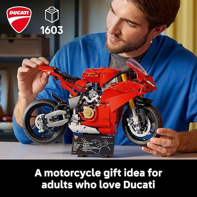 LEGO Technic Ducati Panigale V4 S Motorcycle Toy - Building Set for Adults, Men & Women, Ages 18+ - Gift for Birthdays - 42202