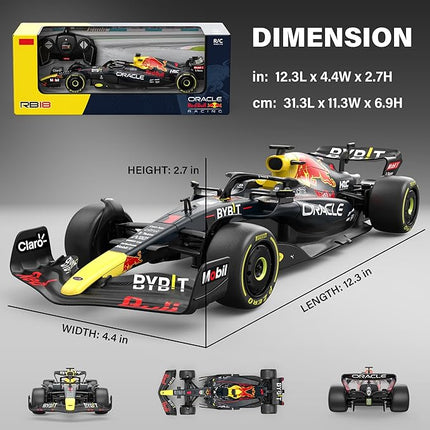 Voltz Toys Authentic Licensed 1:18 F1 RedBull Rb18 Car Remote Control Car - F1 Collection RC car Series for Kids and Adults - 2.4GHz RC Car for Gift (1:18 RedBull Rb18(NO.1))