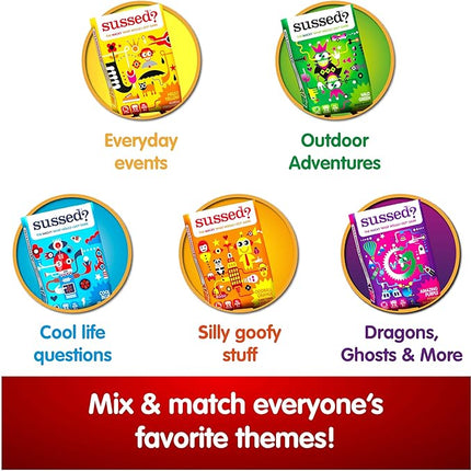 SUSSED The Wacky ‘What Would You Do?’ Card Game - Social Fun for Kids - Easy Travel Game, Family Activity - Ages 6+ - Yellow Pack