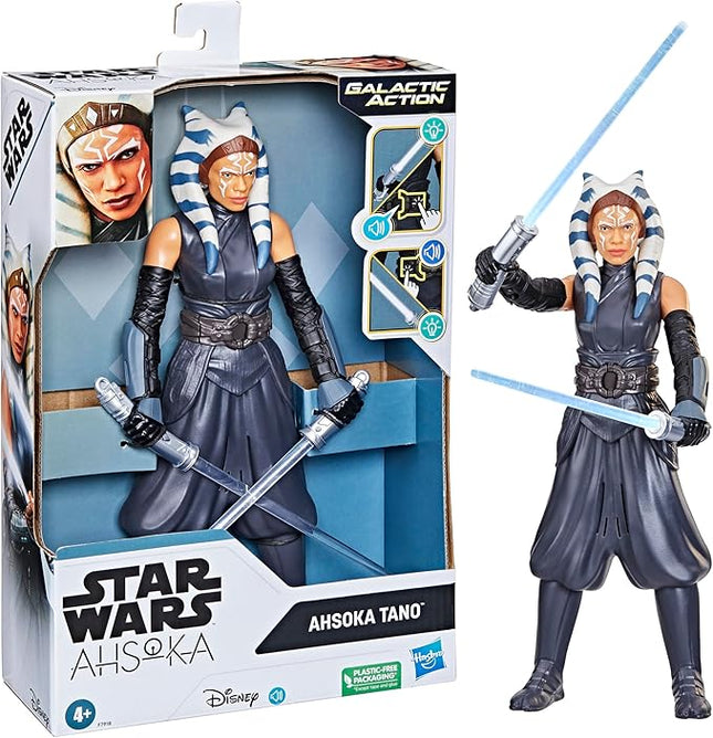 STAR WARS Galactic Action Ahsoka Tano, 12-Inch Scale Action Figures, Interactive Toys for 4 Year Old Boys and Girls
