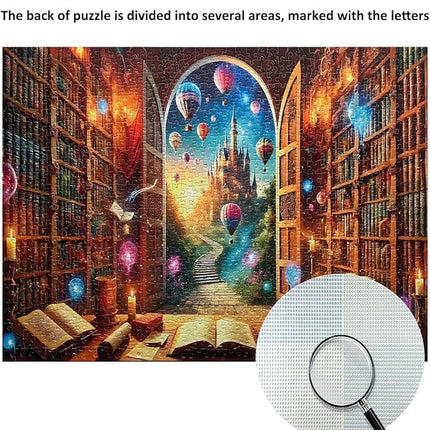 Jigsaw Puzzles for Adults 1000 Pieces Impossible Hard Difficult Challenging Puzzles for Adults Teens 1000pc Puzzles Magical Castle Bookshelf Stories Jigsaw Puzzle 1000 Pieces 28 x 20 inch