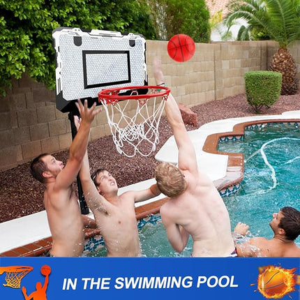 Indoor Mini Basketball Hoop Set, Upgrade Wall Mount Basketball Hoop for Wall Yard Outdoor, Over Door Room Hoops Game with 4 Balls Shatter Resistant Backboard -Complete Accessories Included