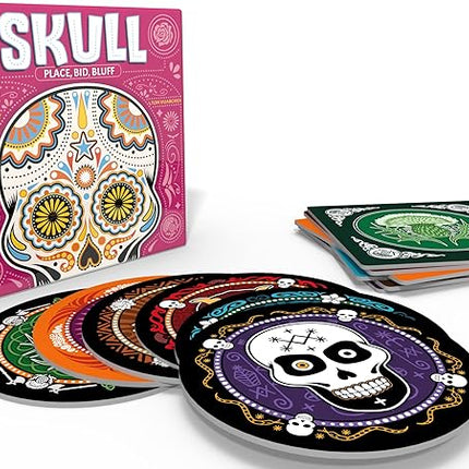 Asmodee Skull Party Game - Bluffing and Strategy Game, Family Fun for Kids & Adults, Ages 13+, 3-6 Players, 30 Minute Playtime