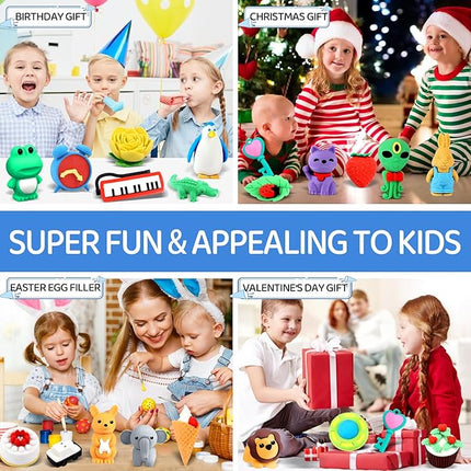 151Pcs Animal Erasers Desk Pets for Kids Animal Pencil Erasers Bulk Puzzle Eraser Toys Gifts for Classroom Prizes,Game Reward,Treasure Box,Easter Egg Fillers,Goodie Bag Stuffer,Party Favors