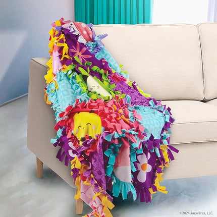 Fashion Angels Squishmallows No-Sew Blanket Kit, Set Includes Assorted Polar Fleece Squares, Ideal Craft Activity for Girls & Boys