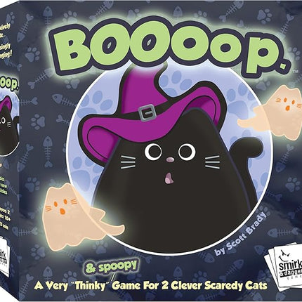 BOOoop by Smirk & Dagger: Adorable 2 Player Strategy Board Game, with 34 Cat and Kitten Pieces, Halloween Edition with New Ghost Cats, A Great Gift for Couples, Family, Adults and Kids Ages 10 and Up