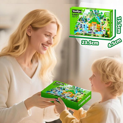 150PCS Magnetic Building Blocks Set Toys, Kids Classroom Magnet Blocks Sensory Toy for Toddlers STEM Learning, Construction Stacking Toy for Kids Boys and Girls Christmas Birthday Gifts