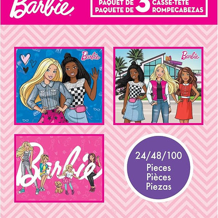 Barbie - 3 in 1 Jigsaw Puzzles for Kids. Great Birthday & Educational Gifts for Boys and Girls. Colorful Pieces Fit Together Perfectly. Great Preschool Aged Learning Gift.