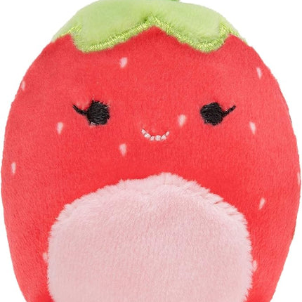 Squishville by Squishmallows Mini Plush Fruit Squad, Six 2" Soft Minimallow Plush, Irresistibly Colorful Fruits, Mini Peach, Pineapple, and Watermelon
