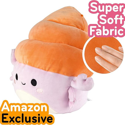 Squishmallows Original 10-Inch Arco The Purple Hermit Crab - Official Jazwares Plush - Collectible Soft Squishy Beach Summer Stuffed Animal Toy - Add to Your Squad - Gift for Kids, Girls & Boys