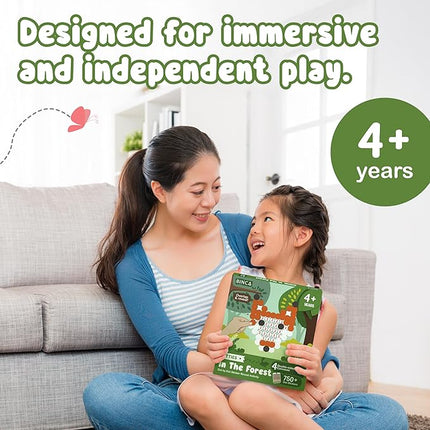 BINCA Dotties Dot Art Activity Kit, 750+ Stickers, Forest Animals Mess-Free Activities, DIY Dot Sticker Art for Toddlers, Kids Travel Activities, Craft Kits & Gifts for Boys & Girls Ages 4,5,6,7