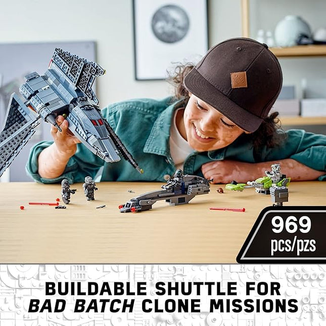 LEGO Star Wars The Bad Batch Attack Shuttle 75314 Awesome Toy Building Kit with 5 Minifigures; New 2021 (969 Pieces)