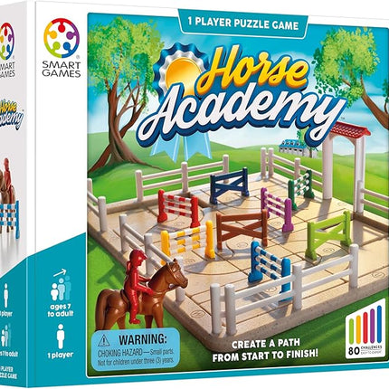 SmartGames Horse Academy Path-Building Game with 80 Challenges for Ages 7 to Adult