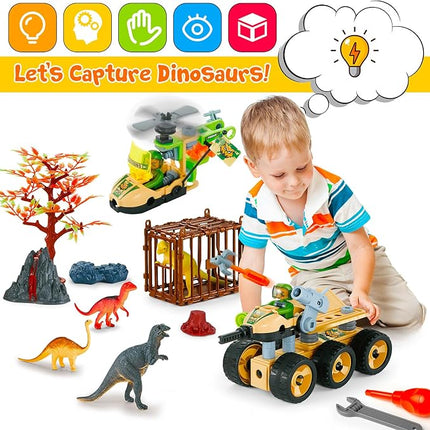 HOMETTER Stem Building Toys, Dinosaur Toys for 5+ Years Old Kids, Engineering Toys Creative Set, Christmas Ideas Gift for Boys Age 5 6 7 8 9 10+ Years Old