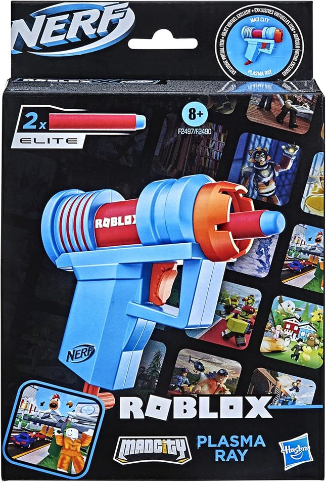 Nerf Roblox Mad City Plasma Ray Toy Gun Foam Dart Blaster - Includes 2X Darts