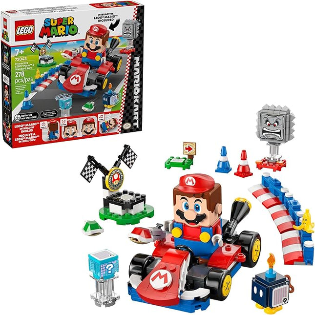 LEGO Super Mario: Mario Kart – Interactive Mario & Standard Kart Building Toy - Pretend Play Racing Playset for Boys & Girls, Ages 7+ - Gift for Christmas - 72043