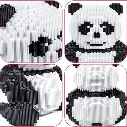 AHZILEl Animal Panda Blocks Building Set, 7822 Pcs Cute 3D Puzzle Mini Building Bricks Toy Kits, DlY Educational Particle Building Birthday Gift