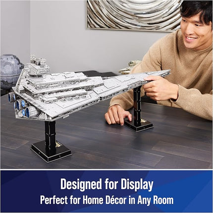 4D Build, Star Wars Deluxe Imperial Star Destroyer 3D Model Kit, Star Wars Collectibles & Desk Decor, Adult Puzzle, Building Toys, 278 Pieces, 3D Puzzles, Gift Ideas for Ages 12 & Up