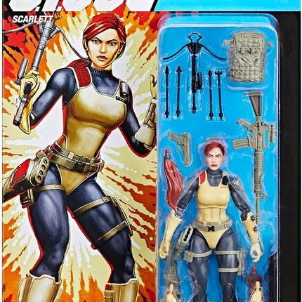 G.I. Joe Classified Series Retro Cardback Scarlett, Collectible 6-Inch Action Figure with 17 Accessories