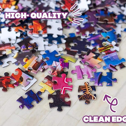 Boo Boulevard Halloween Puzzle by Tara Lesher | 1000 Piece Jigsaw Puzzle for Adults and Kids | Interactive Brain Teaser for Family Game Night | 29 x 20 Inches